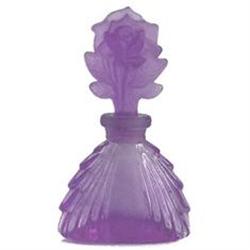 Purple Satin Glass Art Deco Rose Perfume Bottle#1150921