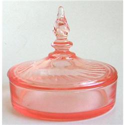 Tiffin Milady Pink Depression Glass Powder Jar #1150925