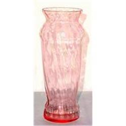 Pink Depression Glass Swirl Vase #1150934