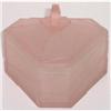 Image 1 : Machine Age Pink Satin Glass Deco Powder Jar #1150981