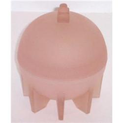 Sphere & Tower Pink Satin Glass Powder Jar #1150993