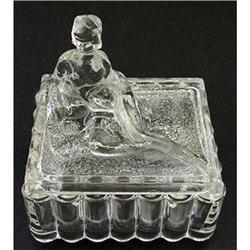 DELILAH 1 Art Deco Depression Glass Dresser Box#1151113