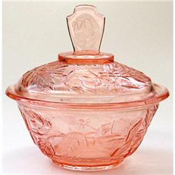 Walther Glass Pink WALTRAUT Powder Jar #1151132