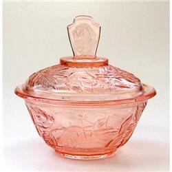 Walther Glass Pink WALTRAUT Dresser Jar #1151133