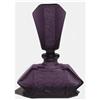 Purple Art Deco Art Glass Perfume Bottle #1151136