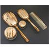 Image 1 : Goldtone and Enamel 7 Pc 1950s Dresser Set #1151172