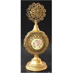 APOLLO Filigree Ormolu Guilloche Perfume Bottle#1151203