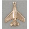 Image 1 : 14K Rose Gold Jet Plane Charm #1151221