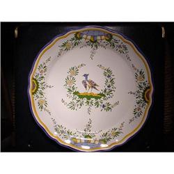 Pair of French faience plates signed by artist #1151323