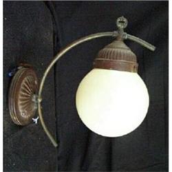 Lamp Wall Sconce Pearlized Milk Glass shade #1151349