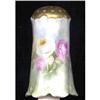 Image 1 : HatPin Holder China, Hand Painted Roses Signed #1151360