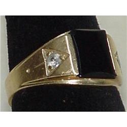 Men's 14k and Onyx Ring Sku2806 #1151509