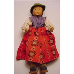 Doll Wood Black Forest Hand Carved Tyrolean #1151573