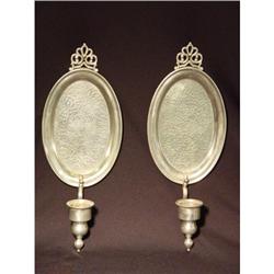 Pair of pewter sconces  #1151607