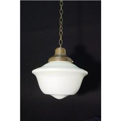 Milk glass light fixture  #1151616