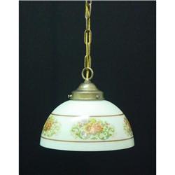 Stencelied milk glass light fixture #1151624