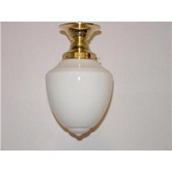 Flush  mount milk glass  fixture. #1151629