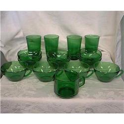 Green Glass Dishes France #1151687