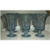 Image 1 : Elegant Jamestown Fostoria Goblets Six Blue #1151738
