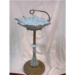 Pottery Smoke Stand or Ashtray Blue #1151772