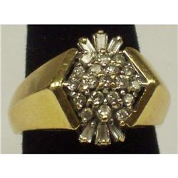 14K  DIAMOND 1.0TCW  SIZE 7 YELLOW GOLD RING #1168404