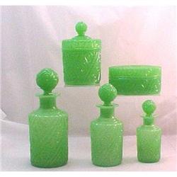 Portieux Swedish Jade Green Perfume Vanity Set #1168415