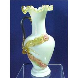 Stevens and Williams Applied Acorn Glass Ewer #1168423