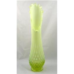 Fenton Topaz Opal Hobnail Large Swung Vase #1168429