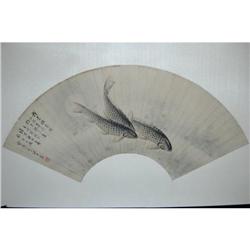 20th Century Chinese Fan Painting #1168434