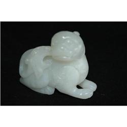 Carved  White Jade  Dog #1168456