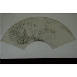 20th Century Chinese Fan Painting. #1168462