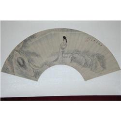 20th Century Chinese Fan Painting. #1168463