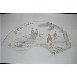 20th Century Chinese Fan Painting #1168475