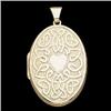 Image 1 :  14K GOLD LOCKET w HEART CELTIC Design #1168575