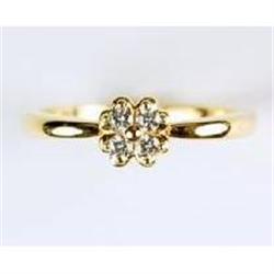 14K GOLD DIAMOND ENGAGEMENT RING .16 CARATS #1168577