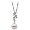 Image 1 :  WHITEGOLD NECKLACE PEARL w DIAMONDS #1168581