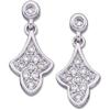 Image 1 : 14k WHITEGold DIAMOND EARRINGS Dangling #1168583