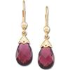 Image 1 : 14k GOLD EARRINGS  BRAZILIAN GARNET Dangling #1168589