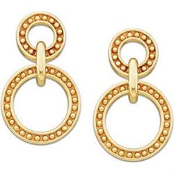 14K Gold Earrings HOOP Dangling from HOOP #1168591