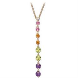 Necklace AMETHYST DIAMOND PERIDOT CITRINE PINK #1168592