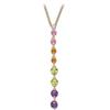 Image 1 : Necklace AMETHYST DIAMOND PERIDOT CITRINE PINK #1168592