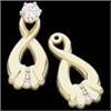 Image 1 : 14k Diamond Earring JACKETS w DIAMONDS #1168596