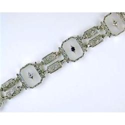 Antique Bracelet SAPPHIRES DIAMONDS Crystals #1168607