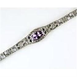 Antique Bracelet AMETHYST w DIAMONDS #1168609