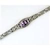 Image 1 : Antique Bracelet AMETHYST w DIAMONDS #1168609