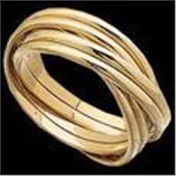 14k 6 Band ROLLING RING  WEDDING BAND #1168613