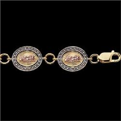 14K GOLD Bracelet OUR LADY OF GUADALUPE #1168619