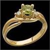 Image 1 : 14k Gold Ring PERIDOT w DIAMONDS #1168621