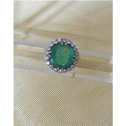 C.1910~IMPORTANT 3.95 EMERALD AND DIAMOND RING #1168751