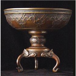  Ikebana Bronze Footed Vase #1168818